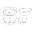 CADA FREESTANDING 2130230 COMPOZIT- 150x78 CM